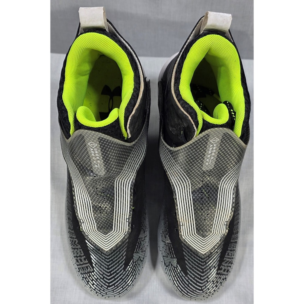 Under Armour Highlight Hammer MC Football Cleats Mens 10 Black Neon 3025085-001 - Picture 7 of 12